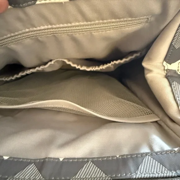 Maevn Women's Chevron Backpack - Grey and White - Picture 8 of 17